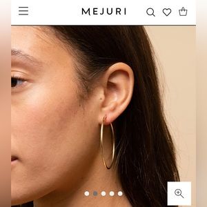 Mejuri Oversized Thin Hoops, 14K Gold